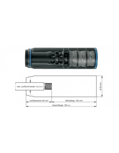 MODERATOR DŹWIĘKU SOB3D-011A M15X1 8MM RECKNAGEL
